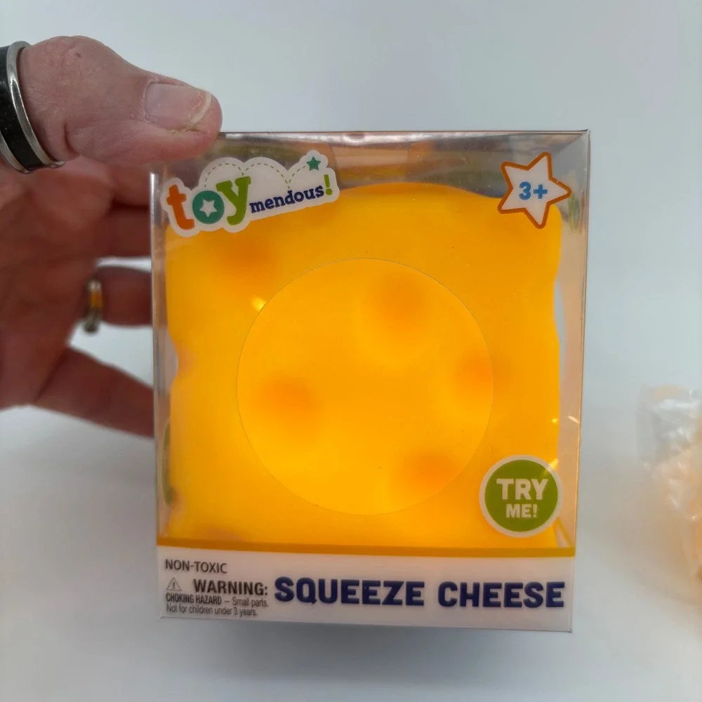 Toymendous Squeeze Cheese Kids Unisex OS Yellow Squishy Fidget Toy Set